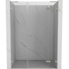 Mexen Lunar L paremad duššiuksed, parempoolsed 140 cm, läbipaistev, harjatud nikkel - 834SL-140-050-97-00-P