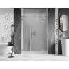 Mexen Lunar L paremad duššiuksed, parempoolsed 140 cm, läbipaistev, harjatud nikkel - 834SL-140-050-97-00-P