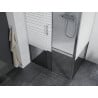 Mexen Apia kabina prysznicowa rozsuwana 135 x 90 cm, białe pasy, chrom - 840-135-090-01-20