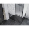 Mexen Apia kliznička tuš kabina 135 x 90 cm, bijele pruge, krom - 840-135-090-01-20