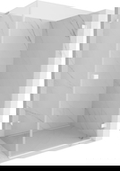 Mexen Lunar-B L kopalna prha desna 100 x 80 cm, prozorna, bela - 832L-100-080-20-00-P