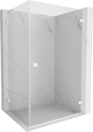 Mexen Lunar-B L prha desna tuš kabina 90 x 80 cm, prosojna, bela - 832L-090-080-20-00-P