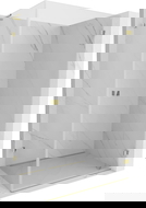 Mexen Lunar-B L Duschkabine schwenkbar rechts 95 x 90 cm, transparent, gold - 832L-095-090-50-00-P