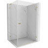 Mexen Lunar-B L kabina prysznicowa uchylna prawa 90 x 80 cm, transparent, złota - 832L-090-080-50-00-P