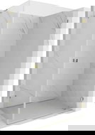 Mexen Lunar-B L Duschkabine schwenkbar rechts 85 x 80 cm, transparent, Gold - 832L-085-080-50-00-P