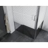 Mexen Apia cabine de douche coulissante 135 x 100 cm, bandes blanches, chrome - 840-135-100-01-20