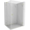 Mexen Lunar-B L cabine de douche pivotante droite 80 x 70 cm, transparent, or brossé - 832L-080-070-55-00-P