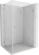 Mexen Lunar-B L dušinurk, parempoolsete ustega 100 x 80 cm, läbipaistev, kuldne harjatud - 832L-100-080-55-00-P