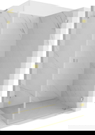 Mexen Lunar-B L rechts draaiende douchecabine 90 x 80 cm, transparant, geborsteld goud - 832L-090-080-55-00-P