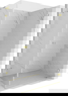 Mexen Lunar-B L Duschkabine Schwingtür rechts 85 x 80 cm, transparent, gebürstetes Gold - 832L-085-080-55-00-P