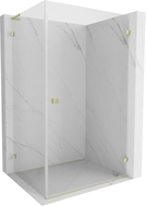 Mexen Lunar-B L tuš kabina s kliznim vratima desna 85 x 80 cm, prozirna, zlatna četkana - 832L-085-080-55-00-P