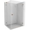 Mexen Lunar-B L shower enclosure, hinged right 100 x 90 cm, transparent, rose gold - 832L-100-090-60-00-P