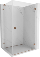 Mexen Lunar-B L desna preklopna tuš kabina 100 x 80 cm, prozirna, ružičasto zlato - 832L-100-080-60-00-P