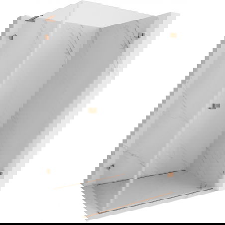 Mexen Lunar-B L Duschkabine mit schwenkbarer Tür, rechts 80 x 70 cm, transparent, gebürstetes Kupfer - 832L-080-070-65-00-P