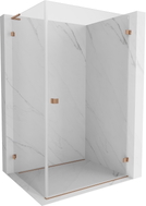 Mexen Lunar-B L kabina za tuširanje s desnim vratima 100 x 90 cm, prozirna, brušeni bakar - 832L-100-090-65-00-P
