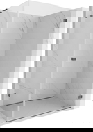 Mexen Lunar-B L καμπίνα ντους δεξιάς κλίσης 95 x 80 cm, διάφανη, βουρτσισμένο