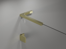 Mexen Lunar L duschavskärm 2-delad vänster 90 x 150 cm, transparent, guld - 897L-090-100-50-00-L