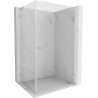 Mexen Lunar-B L kabina prysznicowa uchylna prawa 90 x 80 cm, transparent, nikiel szczotkowany - 832L-090-080-97-00-P