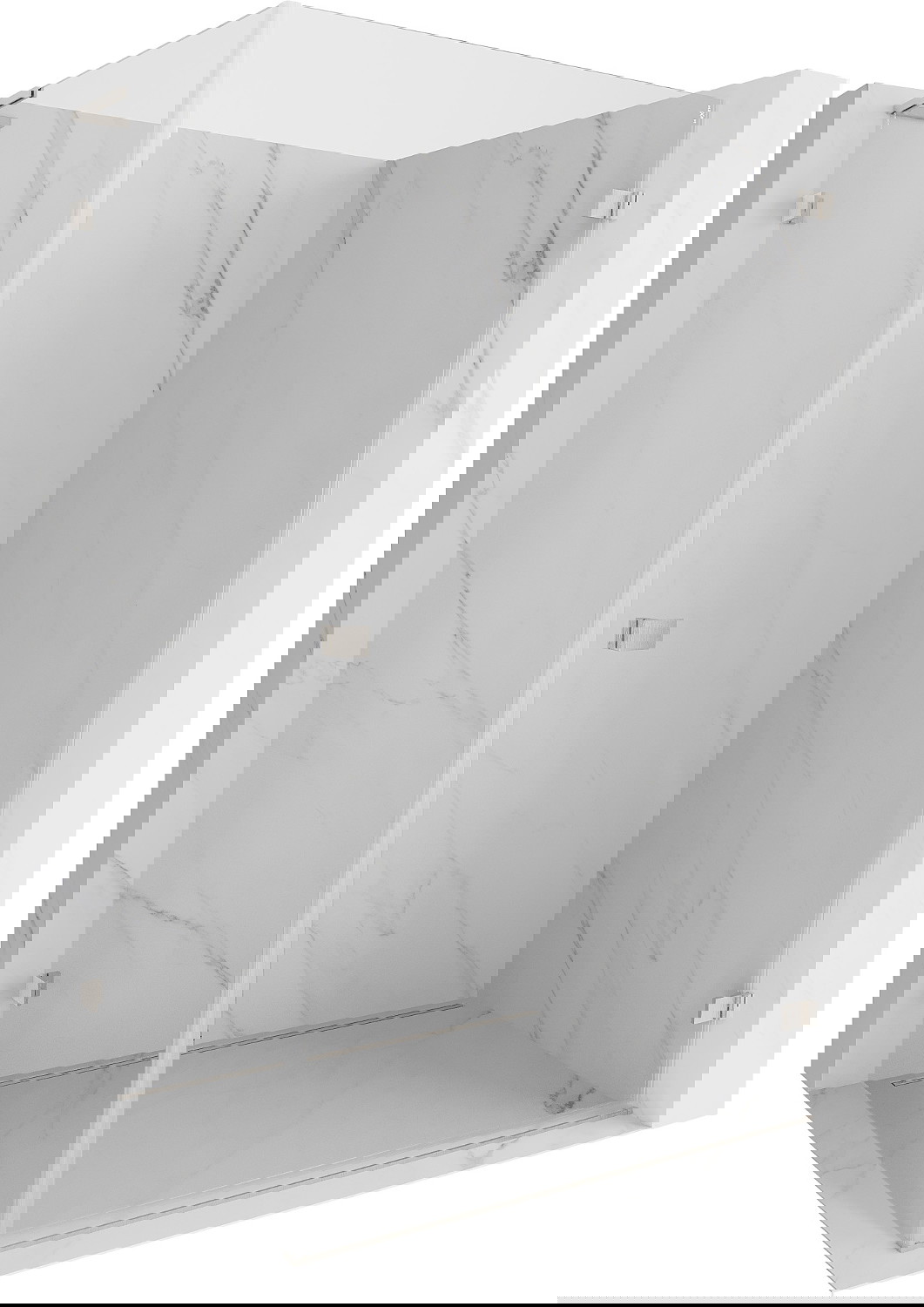 Mexen Lunar-B L kabina prysznicowa uchylna prawa 100 x 80 cm, transparent, nikiel szczotkowany - 832L-100-080-97-00-P