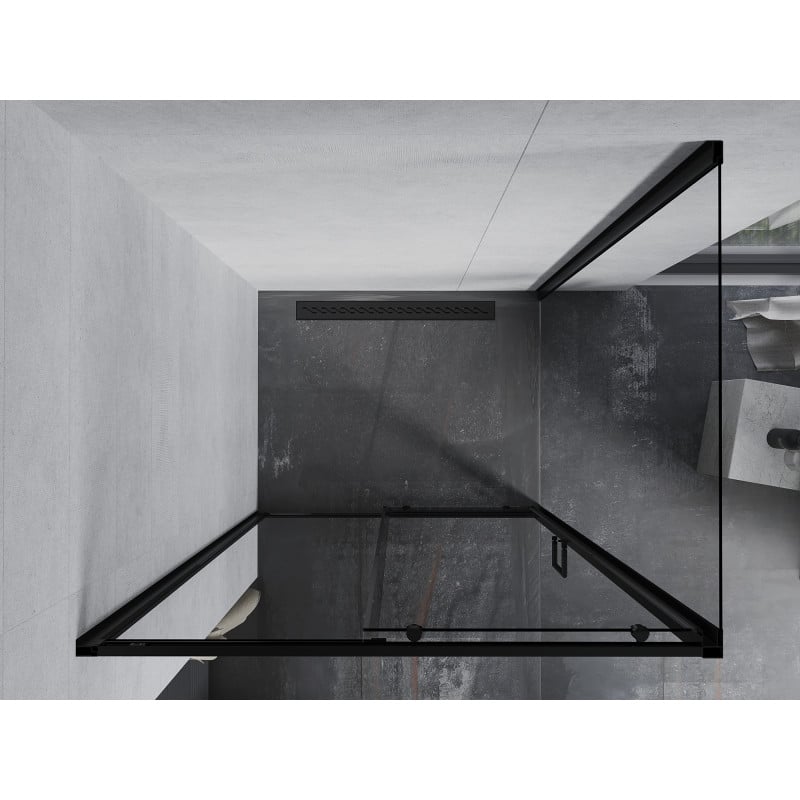 Mexen Apia Duschkabine Schiebetür 135 x 90 cm, transparent, schwarz - 840-135-090-70-00