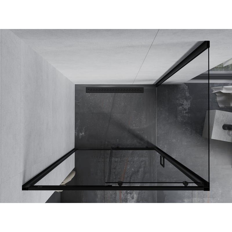 Mexen Apia schiebbare Duschkabine 135 x 90 cm, transparent, schwarz - 840-135-090-70-00