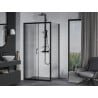 Mexen Apia cabine de douche coulissante 135 x 90 cm, transparent, noir - 840-135-090-70-00