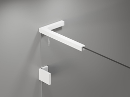 Mexen Lunar L 2-panel right bath screen 90 x 150 cm, transparent, white - 897L-090-100-20-00-P