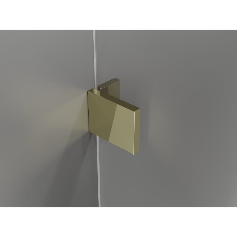 Mexen Lunar L Bath Screen 2-Panel Right 80 x 150 cm, Transparent, Gold - 897L-080-100-50-00-P