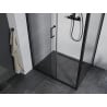 Mexen Apia cabine de douche coulissante 135 x 100 cm, transparente, noire - 840-135-100-70-00