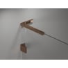 Paravent de baignoire Mexen Lunar L à 2 volets droit 90 x 150 cm, transparent, or rose - 897L-090-100-60-00-P