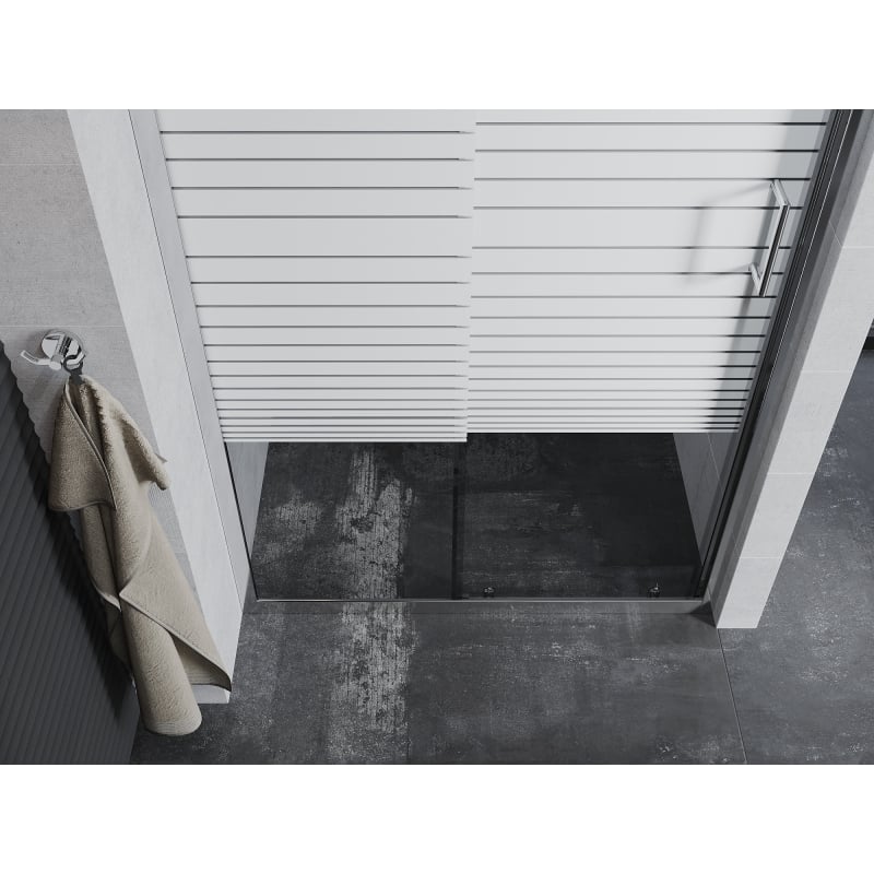 Mexen Apia portes de douche coulissantes 145 cm, bandes, chrome - 845-145-000-01-20