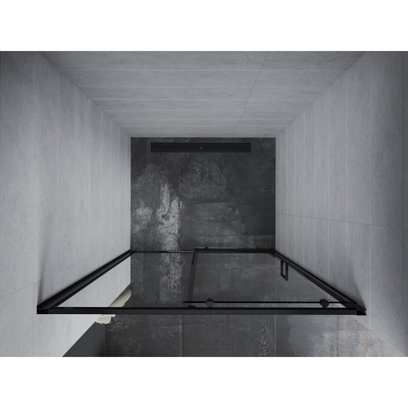 Mexen Apia sliding shower door 150 cm, transparent, black - 845-150-000-70-00