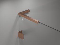 Mexen Lunar L mampara de bañera de 2 partes, izquierda 90 x 150 cm, transparente, cobre cepillado - 897L-090-100-65-00-L