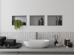 Mexen X-Wall-R Wandeinbauablage mit Flansch 30 x 20 cm, Inox - 1910302010