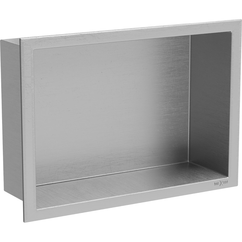 Mexen X-Wall-R nisplank met flens 30 x 20 cm, inox - 1910302010