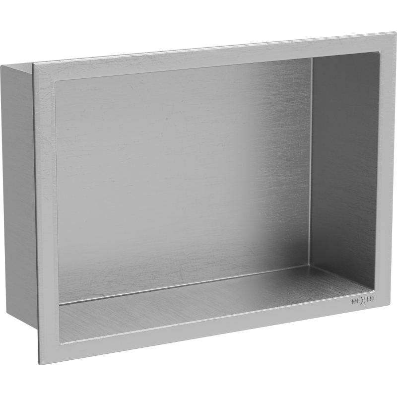 Mexen X-Wall-R recessed shelf with flange 30 x 20 cm, inox - 1910302010