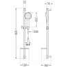 Mexen DQ74 verstellbares Duschset, schwarz - 785744581-70