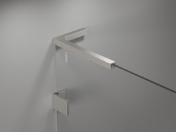 Mexen Lunar L Duschwand 2-flügelig links 80 x 150 cm, transparent, gebürsteter Nickel - 897L-080-100-97-00-L