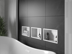 Mexen X-Wall-R nishelf met flens 30 x 20 cm, wit - 1920302010