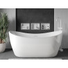 Mexen X-Wall-R Nischenregal mit Flansch 30 x 20 cm, weiß - 1920302010