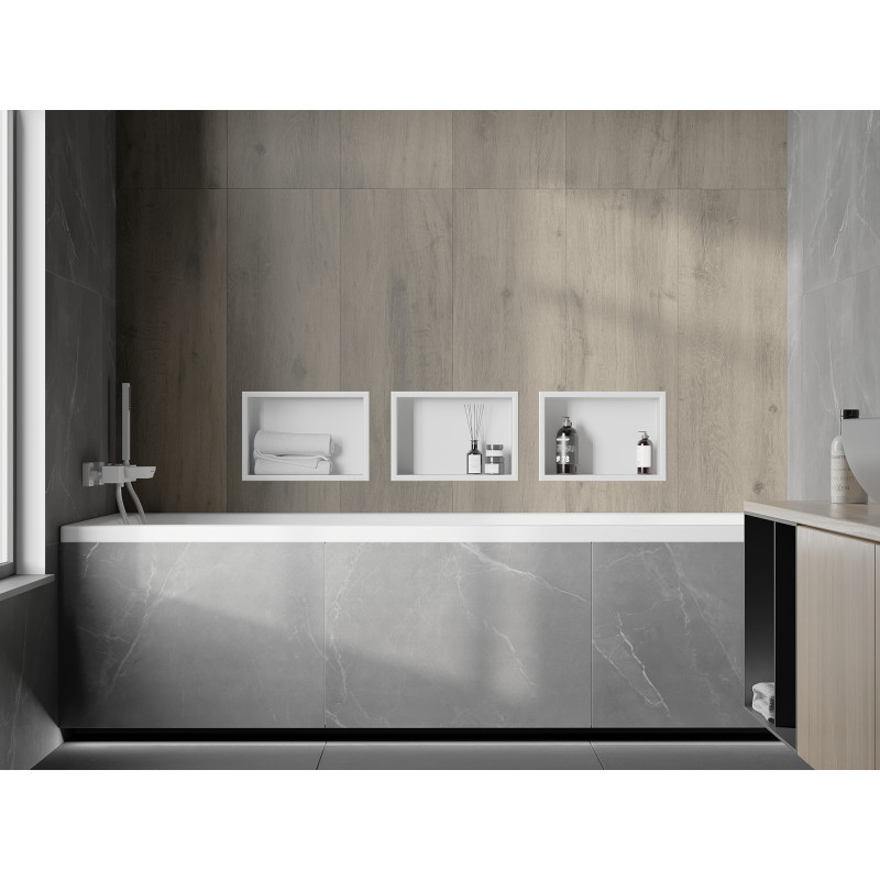 Mexen X-Wall-R nis nisplank met flens 30 x 20 cm, wit - 1920302010