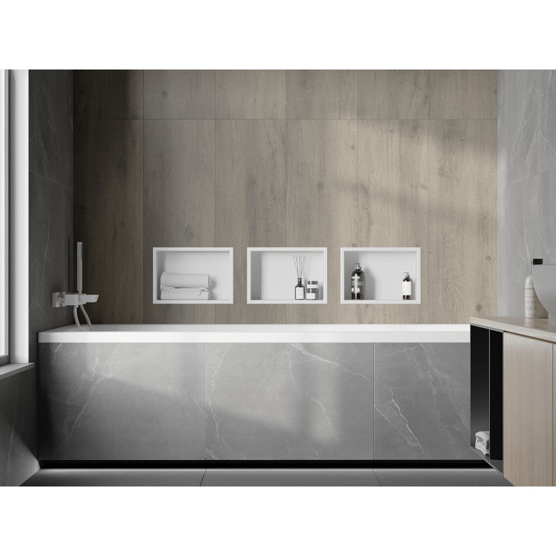 Mexen X-Wall-R nischhylla med krage 30 x 20 cm, vit - 1920302010