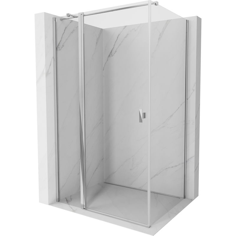 Mexen Mist T cabina doccia a battente 90 x 80 cm, trasparente, cromo - 8A4T-090-080-01-00