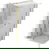 Mexen Mist T draaideur douchecabine 75 x 70 cm, transparant, goud - 8A4T-075-070-50-00