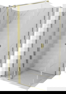 Mexen Mist T scharnierende douchecabine 100 x 80 cm, transparant, goud - 8A4T-100-080-50-00