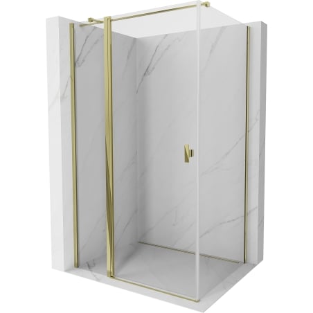 Mexen Mist T hinged shower cabin 80 x 100 cm, transparent, gold - 8A4T-080-100-50-00