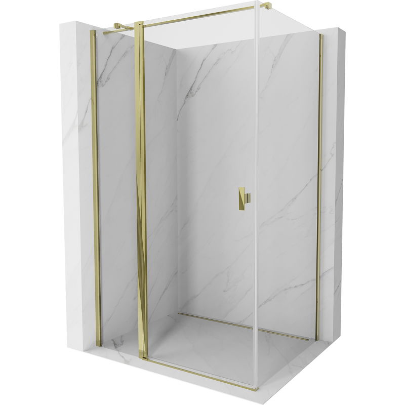 Mexen Mist T Duschkabine schwenkbar 70 x 120 cm, transparent, gold - 8A4T-070-120-50-00