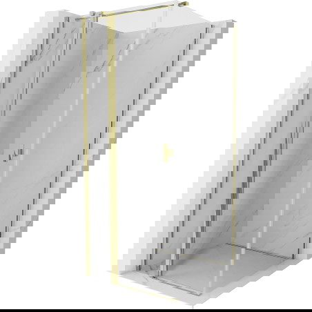 Mexen Mist T preklopna prha kabina 120 x 120 cm, prozorna, zlata - 8A4T-120-120-50-00