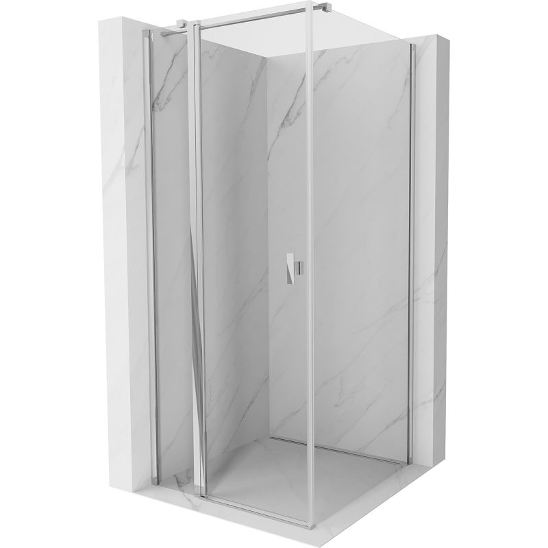 Mexen Mist T cabina doccia a battente 100 x 100 cm, trasparente, cromo - 8A4T-100-100-01-00