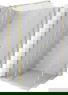 Mexen Mist T douchecabine scharnierend 90 x 70 cm, transparant, goud geborsteld - 8A4T-090-070-55-00